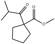 Cyclopentanecarboxylic acid, 1-(2-methyl-1-oxopropyl)-, methyl ester (9CI) 结构式