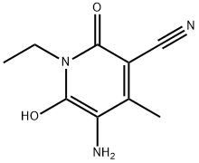 5-氨基-1-乙基-1,2-二氢-6-羟基-4-甲基-2-氧代-3-氰基吡啶 结构式