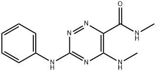 1,2,4-Triazine-6-carboxamide, N-methyl-5-(methylamino)-3-(phenylamino) - 结构式