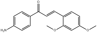 (E)-1-(4-氨基苯基)-3-(2,4-二甲氧苯基)丙-2-烯-1-酮 结构式