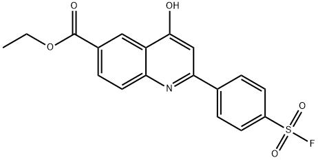 ETHYL 2-(4-FLUOROSULFONYLPHENYL)-4-HYDROXY-6-QUINOLINECARBOXYLATE 结构式