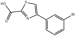 4-(3-溴苯基)噻唑-2-甲酸 结构式