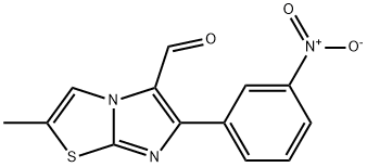 2-METHYL-6-(3-NITROPHENYL)IMIDAZO[2,1-B]THIAZOLE-5-CARBOXALDEHYDE 结构式
