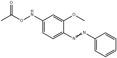 Benzenamine, N-(acetyloxy)-3-methoxy-4-(phenylazo)- 结构式