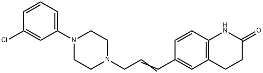 2(1H)-Quinolinone, 3,4-dihydro-6-(3-(4-(3-chlorophenyl)-1-piperazinyl) -1-propenyl)- 结构式