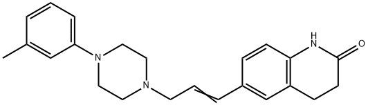2(1H)-Quinolinone, 3,4-dihydro-6-(3-(4-(3-methylphenyl)-1-piperazinyl) -1-propenyl)- 结构式
