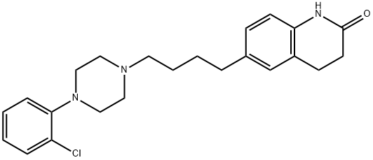 2(1H)-Quinolinone, 3,4-dihydro-6-(4-(4-(2-chlorophenyl)-1-piperazinyl) butyl)- 结构式