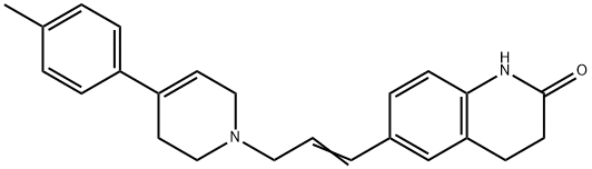 2(1H)-Quinolinone, 3,4-dihydro-6-(3-(3,6-dihydro-4-(4-methylphenyl)-1( 2H)-pyridinyl)-1-propenyl)- 结构式