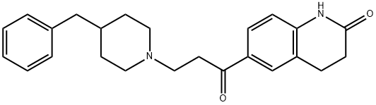 6-(1-Oxo-3-(4-benzyl-1-piperidyl)propyl)-3,4-dihydrocarbostyril 结构式