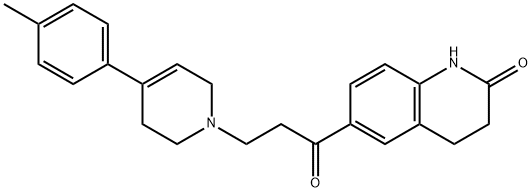 2(1H)-Quinolinone, 3,4-dihydro-6-(3-(3,6-dihydro-4-(4-methylphenyl)-1( 2H)-pyridinyl)-1-oxopropyl)- 结构式