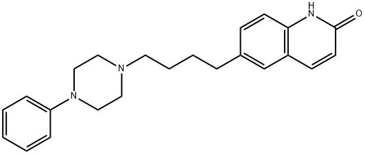 2(1H)-Quinolinone, 6-(4-(4-phenyl-1-piperazinyl)butyl)- 结构式