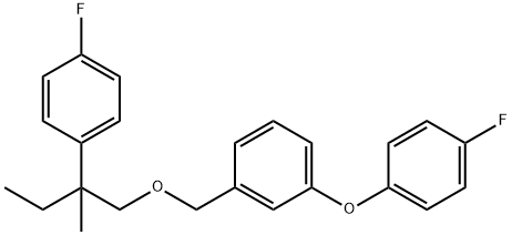 1-(4-Fluorophenoxy)-3-((2-(4-fluorophenyl)-2-methylbutoxy)methyl)benze ne 结构式