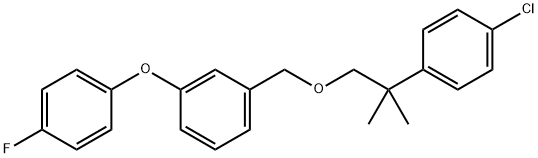 1-((2-(4-Chlorophenyl)-2-methylpropoxy)methyl)-3-(4-fluorophenoxy)benz ene 结构式