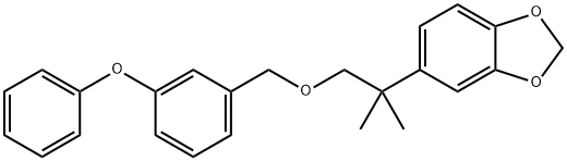 3-Phenoxybenzyl 2-(3,4-methylenedioxyphenyl)-2-methylpropyl ether 结构式