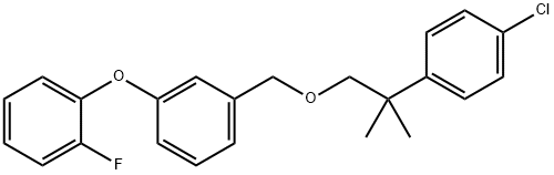 1-((2-(4-Chlorophenyl)-2-methylpropoxy)methyl)-3-(2-fluorophenoxy)benz ene 结构式