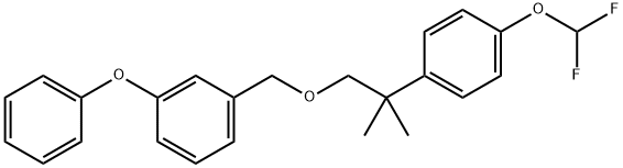 3-Phenoxybenzyl 2-(4-difluoromethoxyphenyl)-2-methylpropyl ether 结构式
