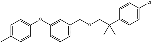 3-(4-Methylphenoxy)benzyl 2-(4-chlorophenyl)-2-methylpropyl ether 结构式