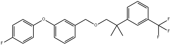 3-(4-Fluorophenoxy)benzyl 2-(3-trifluoromethylphenyl)-2-methylpropyl e ther 结构式