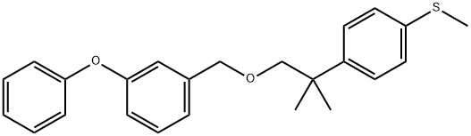 3-Phenoxybenzyl 2-(4-methylthiophenyl)-2-methylpropyl ether 结构式