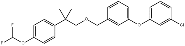 3-(3-Chlorophenoxy)benzyl 2-(4-difluoromethoxyphenyl)-2-methylpropyl e ther 结构式