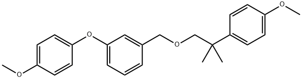 3-(4-Methoxyphenoxy)benzyl 2-(4-methoxyphenyl)-2-methylpropyl ether 结构式