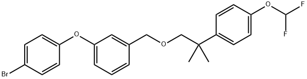 3-(4-Bromophenoxy)benzyl 2-(4-difluoromethoxyphenyl)-2-methylpropyl et her 结构式