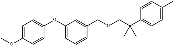1-(4-Methoxyphenoxy)-3-((2-(4-methylphenyl)-2-methylpropoxy)methyl)ben zene 结构式