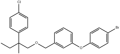 3-(4-Bromophenoxy)benzyl 2-(4-chlorophenyl)-2-ethylpropyl ether 结构式