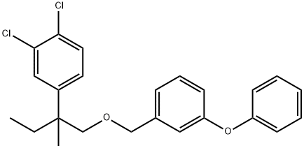 1,2-dichloro-4-[2-methyl-1-[(3-phenoxyphenyl)methoxy]butan-2-yl]benzen e 结构式