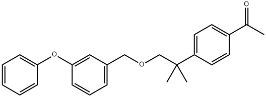Ethanone, 1-(4-(1,1-dimethyl-2-((3-phenoxyphenyl)methoxy)ethyl)phenyl) - 结构式