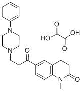 2(1H)-QUINOLINONE, 3,4-DIHYDRO-1-METHYL-6-(1-OXO-3-(4-PHENYL-1-PIPERAZ INYL)PROPYL)-, ETHANEDIOATE (1:1) 结构式