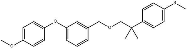 Benzene, 1-(4-methoxyphenoxy)-3-((2-(4-(methylthio)phenyl)-2-methylpro poxy)methyl)- 结构式