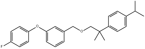 1-(4-Fluorophenoxy)-3-((2-(4-(1-methylethyl)phenyl)-2-methylpropoxy)me thyl)benzene 结构式