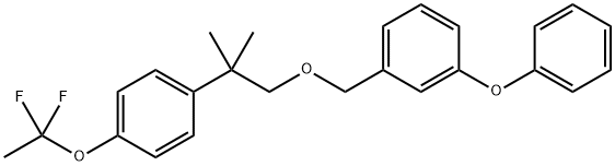 1-((2-(4-(1,1-Difluoroethoxy)phenyl)-2-methylpropoxy)methyl)-3-phenoxy benzene 结构式
