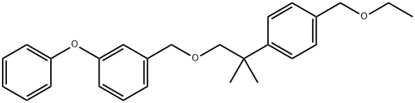 1-((2-(4-(Ethoxymethyl)phenyl)-2-methylpropoxy)methyl)-3-phenoxybenzen e 结构式
