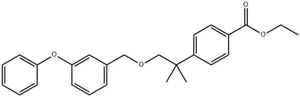 3-Phenoxybenzyl 2-(4-ethoxycarbonylphenyl)-2-methylpropyl ether 结构式