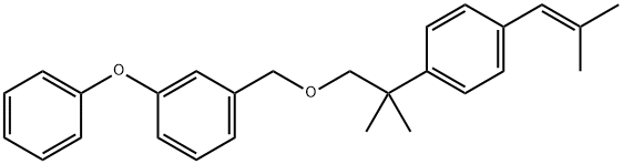 1-((2-(4-(2-Methyl-1-propenyl)phenyl)-2-methylpropoxy)methyl)-3-phenox ybenzene 结构式
