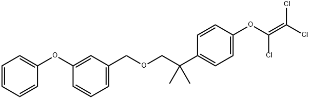 1-((2-(4-((Trichloroethenyl)oxy)phenyl)-2-methylpropoxy)methyl)-3-phen oxybenzene 结构式
