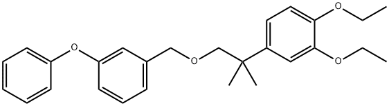 1-((2-(3,4-Diethoxyphenyl)-2-methylpropoxy)methyl)-3-phenoxybenzene 结构式