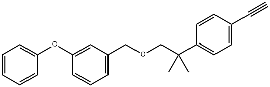 1-((2-(4-Ethynylphenyl)-2-methylpropoxy)methyl)-3-phenoxybenzene 结构式