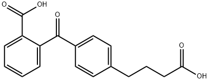 4-[4-(2-羧基苯甲酰)苯基]丁酸 结构式