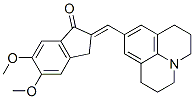 5,6-dimethoxy-2-[(2,3,6,7-tetrahydro-1H,5H-benzo[ij]quinolizin-9-yl)methylene]indan-1-one 结构式