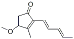 2-Cyclopenten-1-one,4-methoxy-3-methyl-2-(1,3-pentadienyl)-,(+)-(7CI) 结构式