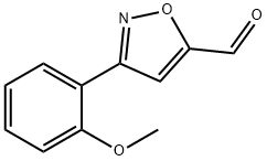 3-(2-甲氧基苯基)异噁唑-5-甲醛 结构式