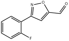 3-(2-氟-苯基)-异恶唑-5-甲醛 结构式