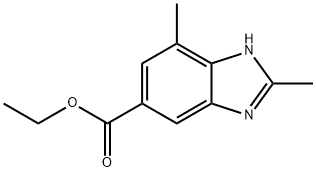 1H-Benzimidazole-5-carboxylicacid,2,7-dimethyl-,ethylester(9CI) 结构式