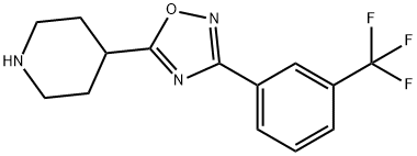 4-(3-[3-(三氟甲基)苯基]-1,2,4-恶二唑-5-基)哌啶 结构式