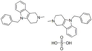 bis[5-benzyl-2,3,4,5-tetrahydro-2-methyl-1H-pyrido[4,3-b]indole] sulphate 结构式