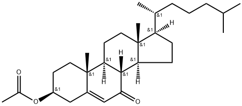 7-oxocholest-5-en-3-beta-yl acetate 结构式