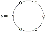 1,4,7,10,13-pentaoxa-16-azacyclooctadecane-16-carbonitrile 结构式